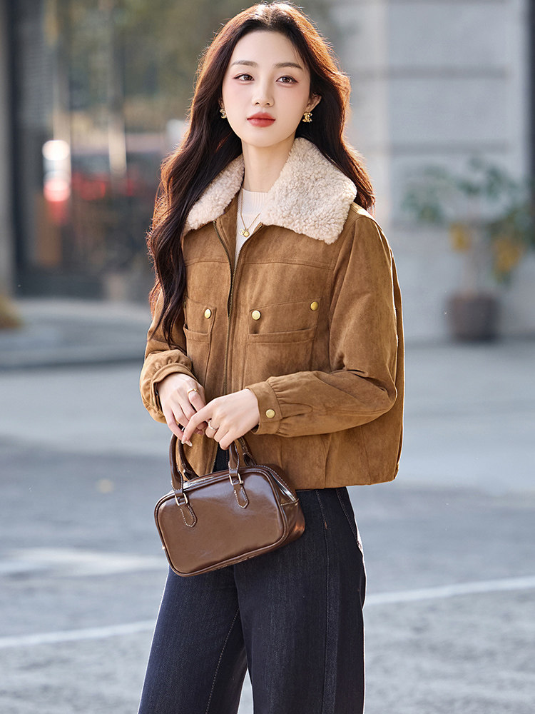 （现货）XBL新款2025年冬季短款羽绒服派克服保暖90白鸭绒1026,女装毛呢外套,欣贝拉