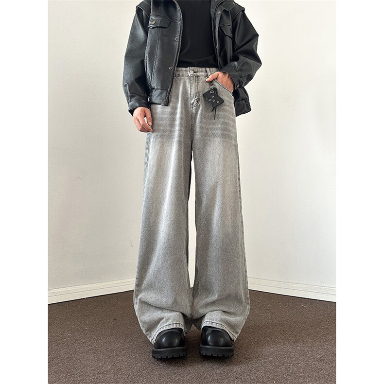 903-AK8011-特P45【S-3XL】潮烟灰复古牛仔裤！1,男装牛仔裤,星座903