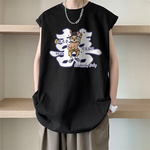纯棉汗背心男士大码宽松汗衫男无袖t恤男 BX25306-P20图片