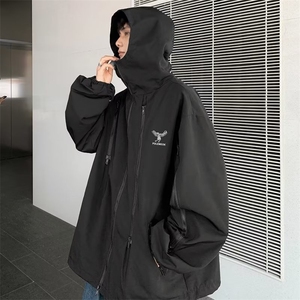 美式机能风冲锋衣外套男秋冬季青年痞帅连帽夹克宽松潮牌GT60-p59图片