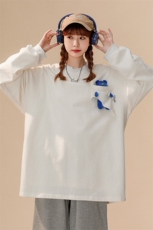 中性风小熊卫衣女大码M-5XL情侣潮套头卫衣男WY8745P60控88，男装卫衣，星座227-7