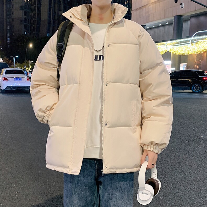 冬季男士棉服潮棉袄情侣立领加厚纯色棉衣男青年A266-MF365-P70图片