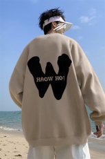 ！直播品质重磅宽松大码港风W印花圆领卫衣WY105-特p28，男装卫衣，星座508（原C305）