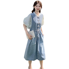 夏季牛仔连衣裙中长款女，女装连衣裙，浙宝069