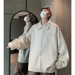 2025年新品港风大码情侣外套麂皮绒美式宽松夹克学生男7860-P88图片