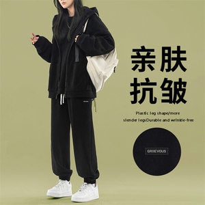 新款加绒加厚休闲运动套装三件套SJT871-特批176加绒特批206图片