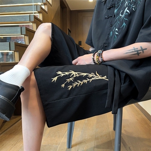 量大优 供视频 冰丝风刺绣短裤 DK18 m-5XL 特P25图片