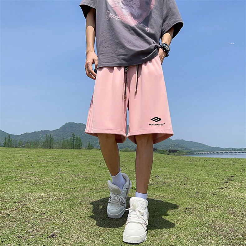 已注册三条杠直播得物品质男中裤五分休闲短裤K305P30控48图片