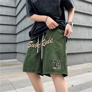 男夏季潮流时尚休闲短裤美式五分裤K2211P24图片