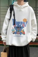 WY2077-P40纯棉连帽卫衣男大码运动帽衫宽松薄外套男，男装卫衣，电商A040