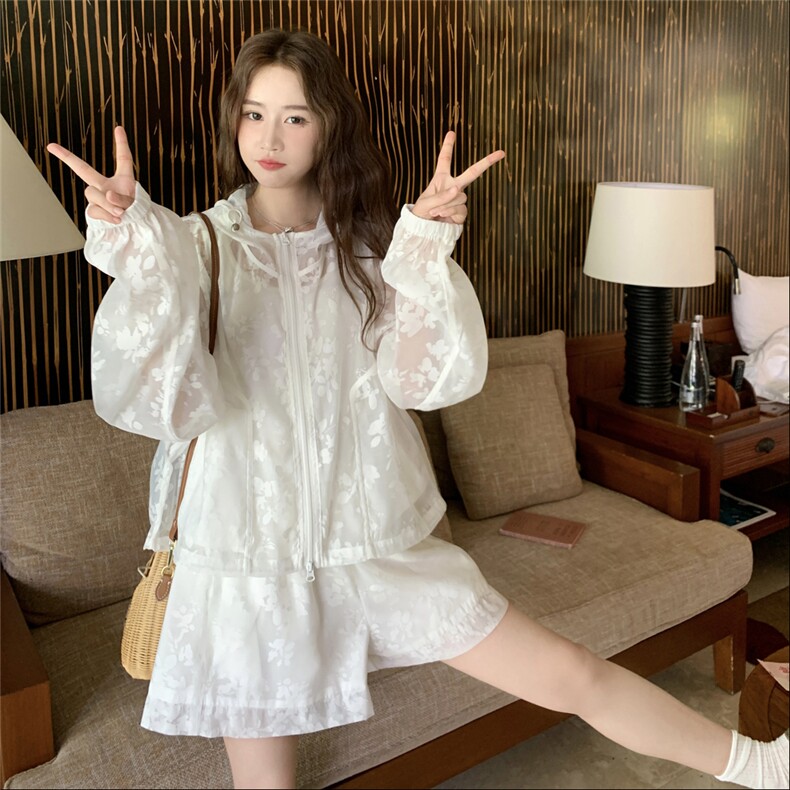 夏新品好数据轻薄防晒连帽套装2C259-7735-P135-K198,女装套装/套裙,2C259