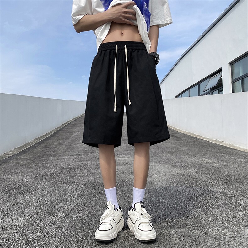 2023新款短裤夏季高腰阔腿休闲裤直筒宽松运动五分裤K6361-P22,男装休闲裤,星座512-3