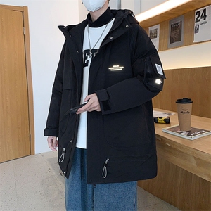 痞帅外套男大码拼接设计中长款工装羽绒服  MY6127 P388 限438图片