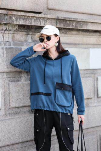 秋装新纯色帽衫，简单大方款，其它，伊丽莎