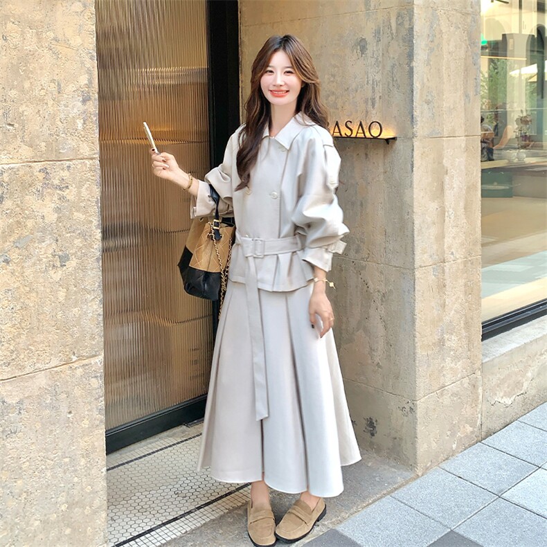 秋季新款已出货风衣套装2C123-1262-P210-K318,女装风衣,2C123