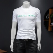 2022年夏季新款男士修身丝光棉印花短袖T恤钱塘3025-18052，男装T恤，钱塘3066（原钱塘3025-1）