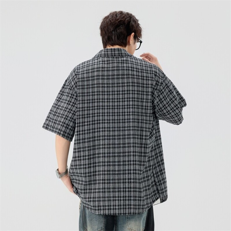 撞色短袖袖衬衫深度库存当天配齐跑量款DS-C323-1-2519-TP30,男装T恤,电商C323-1