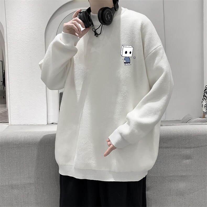 半高领毛衣男大码胖子针织衫毛线衣M18400-P45加绒款-P65,男装针织衫/毛衣,电商A040