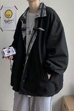 910A-J秋装新款两面穿夹克韩版宽松情侣时尚外套，男装夹克，星座910A