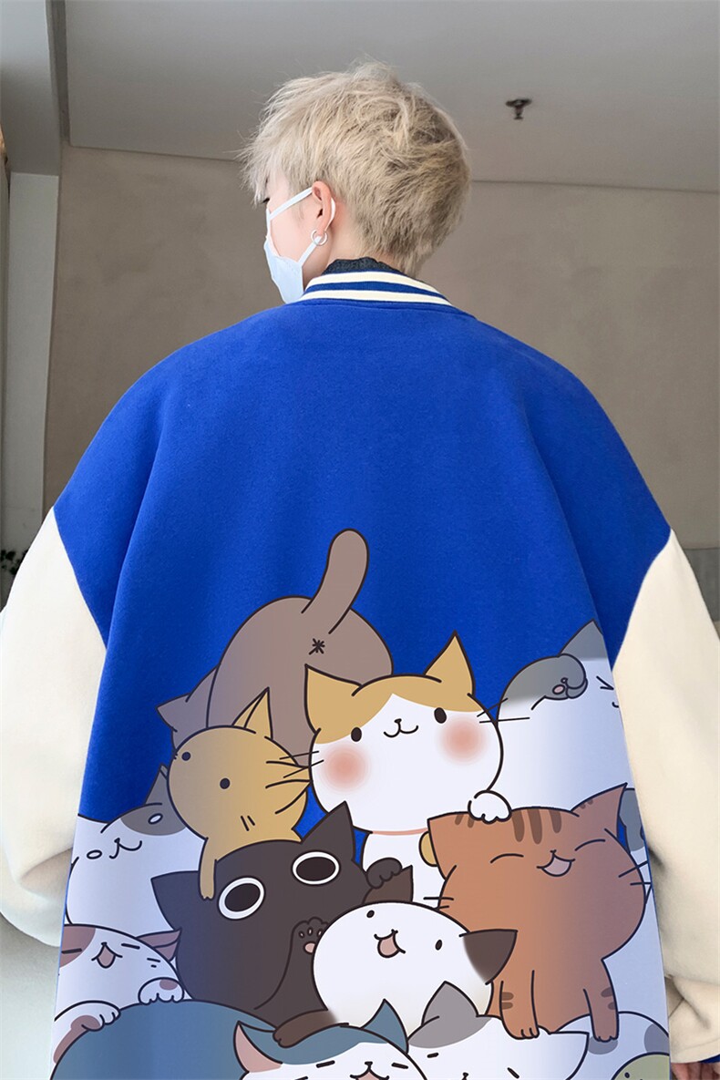 摇粒绒棒球服男大码开衫卫衣男夹克BF86162-P65,男装夹克,电商A040