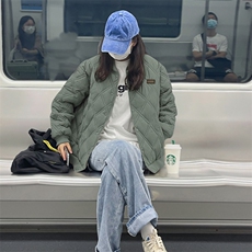 棉服外套韩版短款面包服情侣大码港风宽松羽绒服学生C446-P80，男装羽绒服，星座911-2(原星座613-2）