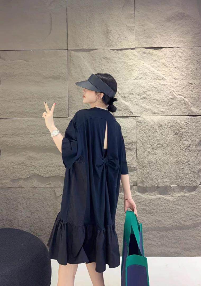 拼接连衣裙，女装连衣裙，兰雨曦