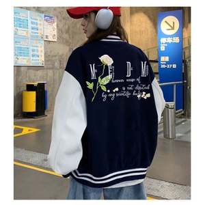 J9936-P70美式嘻哈高质量刺绣宽松潮牌棒球服夹克图片