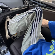 多巴胺速干裤子男夏季高密防水速干三条杠宽松直筒休闲裤KA606，男装休闲裤，星座1116A-1（原606A）