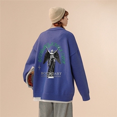 中性风秋/冬美式hiphop百搭保暖圆领假两件套头毛衣M217P65控88，男装针织衫/毛衣，A247A
