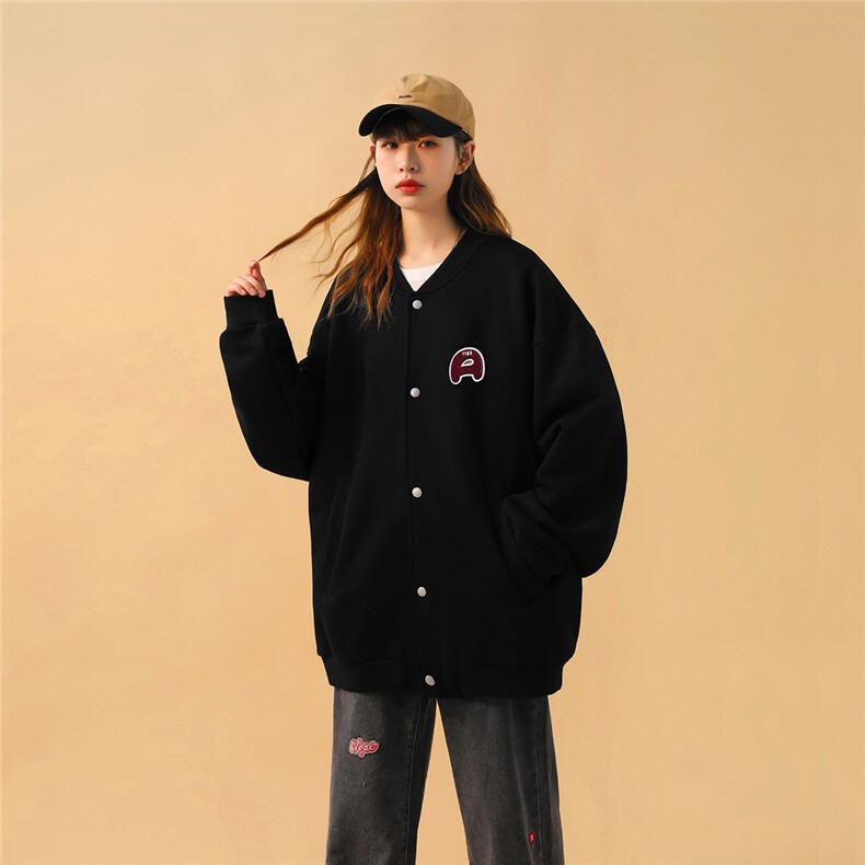 2025冬季新款绿色百搭贴布绣休闲中性风夹克外套JK506/P65控88,男装夹克,电商A148-1