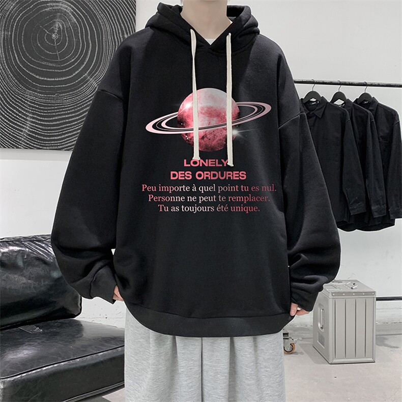 WY2184-P35加绒款-P40纯棉连帽卫衣男大码运动帽衫宽松薄外套男,男装卫衣,电商A040