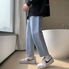 直筒九分牛仔裤慕拉酷秋季新款无品牌流行慵懒日系XXQ02，男装牛仔裤，星座208-5