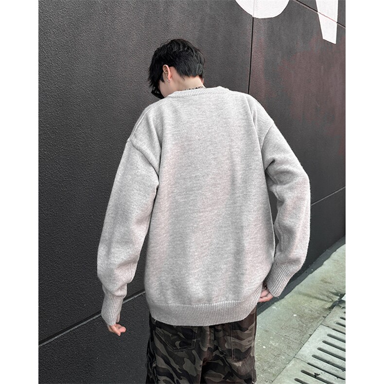 美式复古亨利领毛衣男秋冬款潮流毛线衣慵懒风针织衫MY0643-P55,男装针织衫/毛衣,星座308B-2
