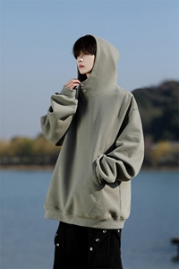 8XL-M美式重磅连帽卫衣大码结构设计拼接上衣秋季外套WY9106特P50图片