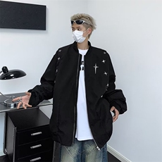 美式复古街头飞行员夹克棒球服男潮牌宽HY170-P65，男装夹克，星座1109-3