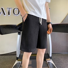 2024夏季新款薄款休闲纯色松紧腰修身短裤五分裤男青年10093，男装牛仔裤，星座1116A-2（原606A-1）
