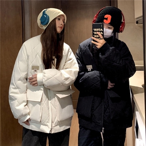 冬季2024大码港风棉衣棉服情侣装冬装男女中性宽松外套S273-P118图片