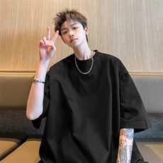 经典款式复古时尚休闲T恤韩系松弛风简约基础款上衣HY33TP16，男装T恤，电商A102B