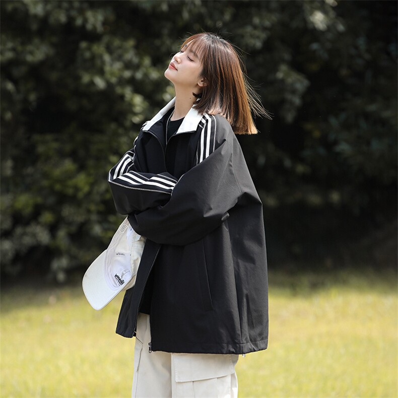 815A-JK96022-P62特 2025秋季三杠外套秋装休闲夹克女中性图片