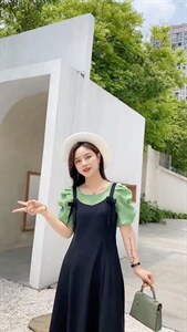 夏季新款两件套连衣裙图片