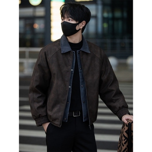 标50绒 街拍男士翻领假两件短款皮羽绒服保暖外套 5065-P255,男装羽绒服,电商B328