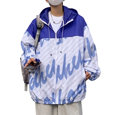 夏季男女防晒衣薄款潮流拼接速干帅气防紫外线外套A406F209P65，男装夹克，星座309（原A406）