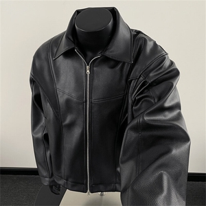 高质量座山雕皮衣男士潮流个性机车服2025春季ins外套W6422-P95图片
