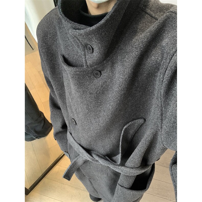 毛呢大衣男中长款宽松过膝加厚呢子风衣外套DY16-P128-168,男装风衣,星座403（原603-1）