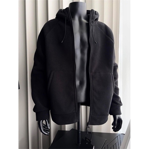 高品 基础双面摇粒绒加厚保暖休闲连帽夹克卫衣外套男女A1191-P65图片