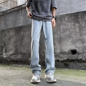 牛仔裤男韩版潮流高街帅直筒裤子2024夏季新款ins长裤RK1653-P45图片
