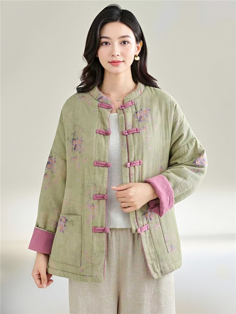2025冬装新款修身保暖时尚菱形格连帽个性女士棉服外套,女装棉衣/棉服,江忆布依