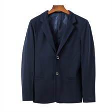 2023春季立领西服男装商务休闲中青年男士纯色外套西装单件潮图片