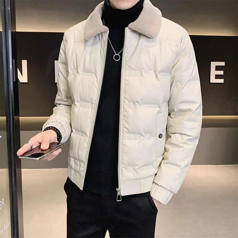 80%白鸭绒羽绒服男店主风新款羊羔毛领翻领外套B317/PY105/P165,男装羽绒服,电商B317