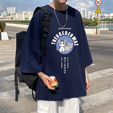 Q11160-P30 春夏季七分袖t恤男大码五分袖男短袖中袖图片
